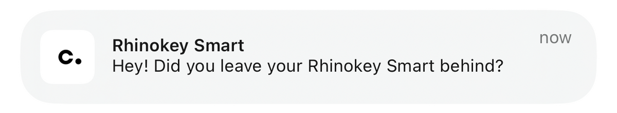 Out of range notification